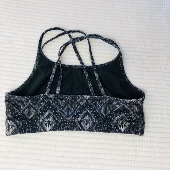 Black & Grey Azteck Print Active Bra SZ XL - Picture 4 of 4